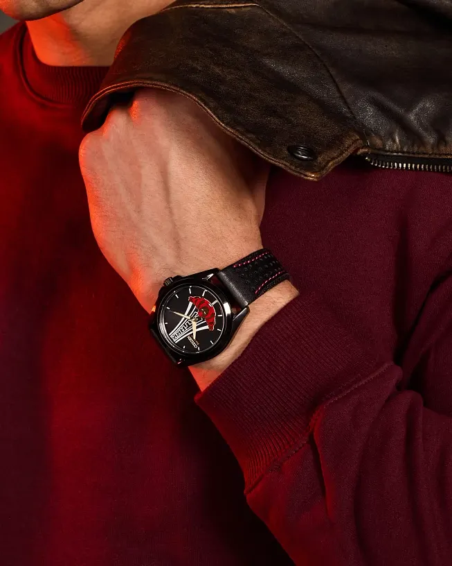 Stark, Kinda Sorta Famous Black Dial Leather Strap AW2095-41W